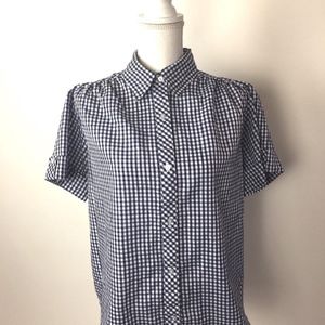 Bon Worth Blouse Blue / White Gingham